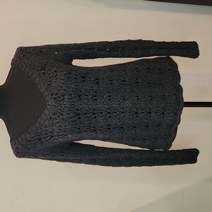 American Eagle V Neck Sweater Gray Women's Sz S/P NICE!